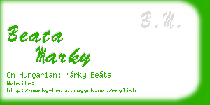 beata marky business card
